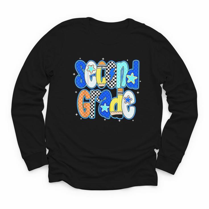 Back To School Hello Second Grade Team 2nd Grade Boy Girl Youth Long Sleeve Tee
