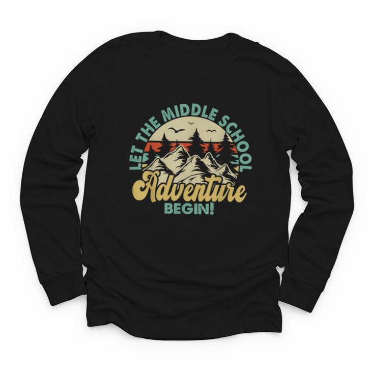 Back To School Let The Middle School Adventure Begin Youth Long Sleeve Tee
