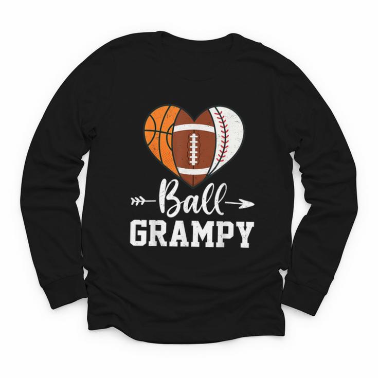 Ball Grampy Basketball Football Baseball Player Youth Long Sleeve Tee