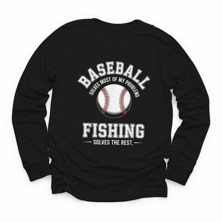 Baseball & Fishing Youth Long Sleeve Tee