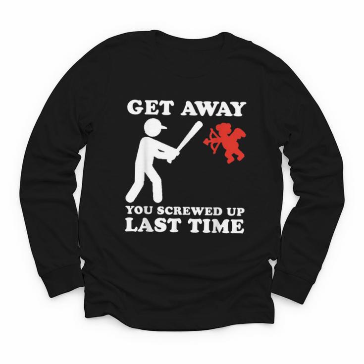 Baseball Anti Valentine Humor Cupid Joke Men Women Youth Long Sleeve Tee