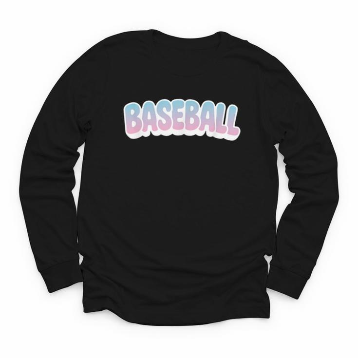 Baseball Bubble Letter Youth Long Sleeve Tee