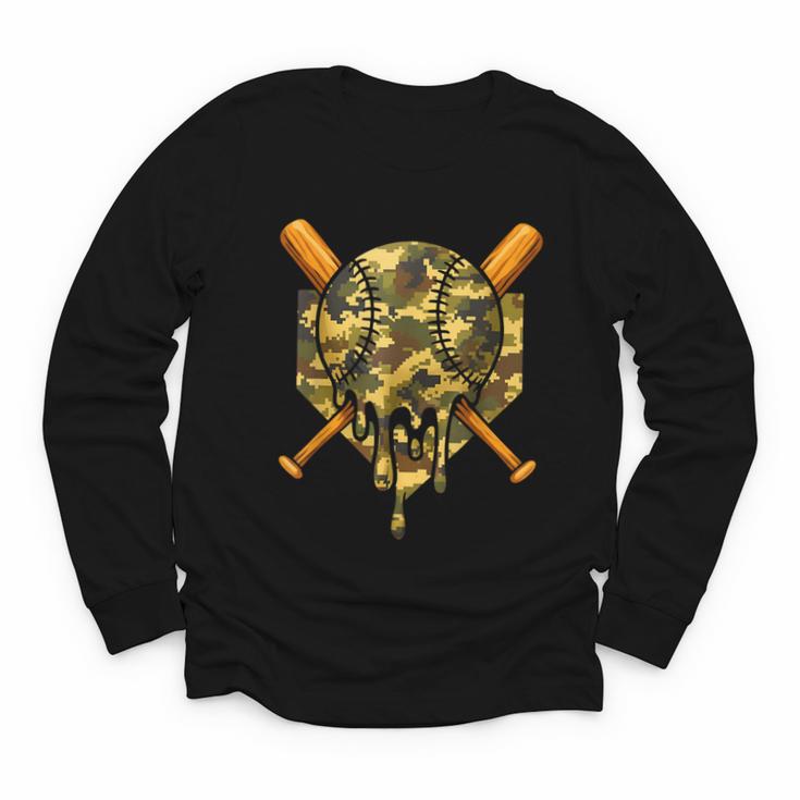 Baseball Camo Boys Ice Cream Youth Baseball Youth Long Sleeve Tee