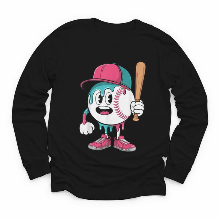 Baseball Drip Boys Ice Cream Youth Youth Long Sleeve Tee