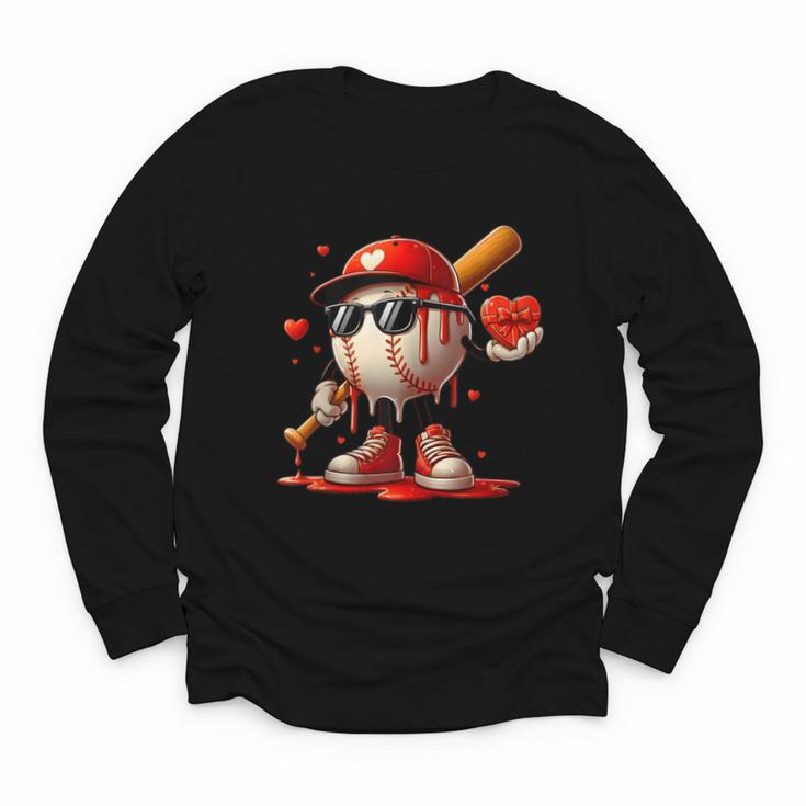 Baseball Drip Ice Cream Apparel Youth Boy Valentine Youth Long Sleeve Tee