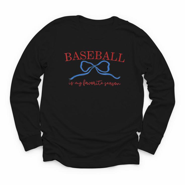 Baseball Is My Favorite Season Shirt Baseball Season Vibes Youth Long Sleeve Tee