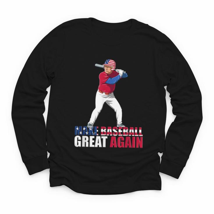 Make Baseball Great Again Donald Trump Baseball Youth Long Sleeve Tee