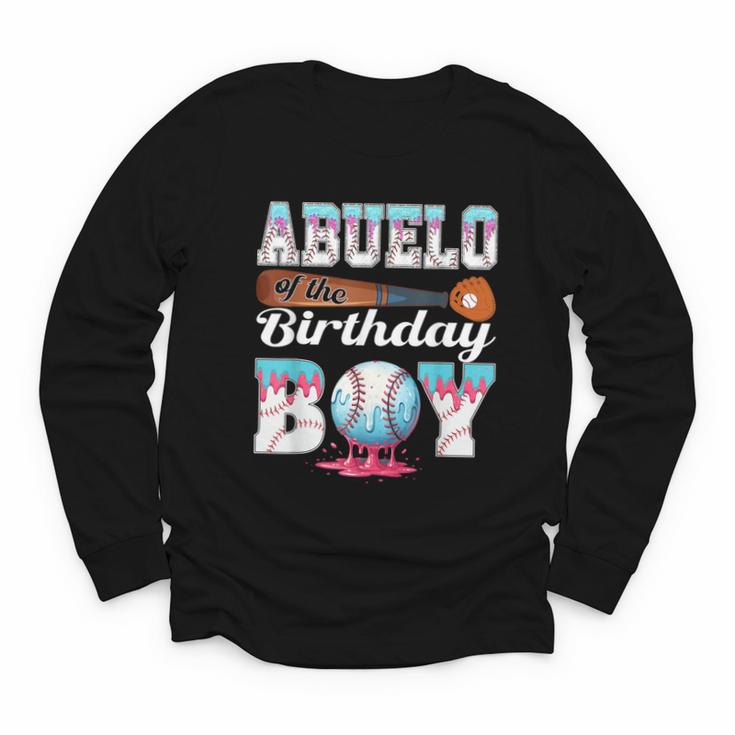 Baseball Ice Cream Drip Abuelo Of The Birthday Boy Youth Long Sleeve Tee