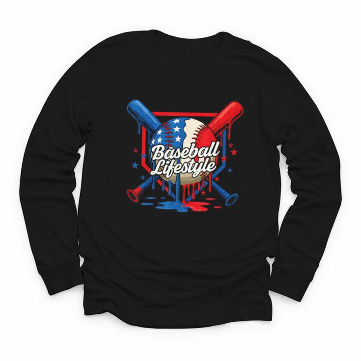 Baseball Life Style 101 Apparel Youth Drip Baseball Youth Long Sleeve Tee