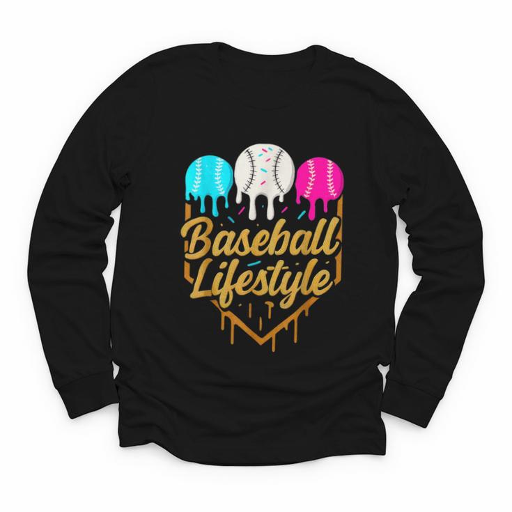 Baseball Lifestyle Baseball Drip Icecream Youth Long Sleeve Tee