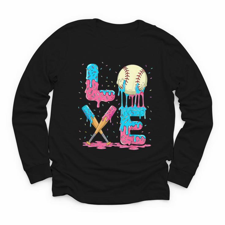 Baseball Love Drip Ice Cream Colorful Baseball Youth Long Sleeve Tee