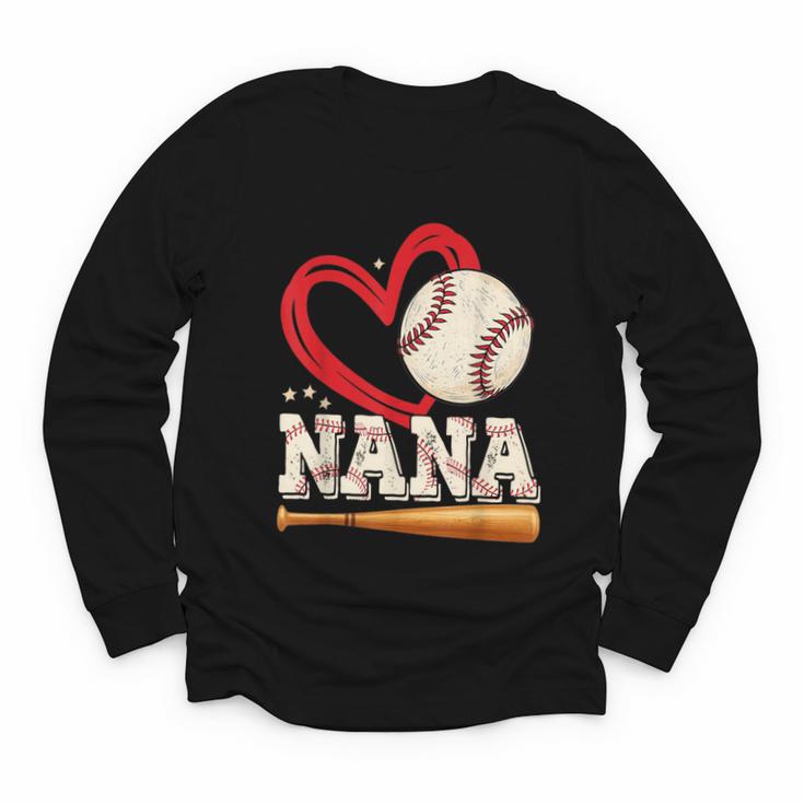 Baseball Nana Baseball Heart Family Matching Youth Long Sleeve Tee