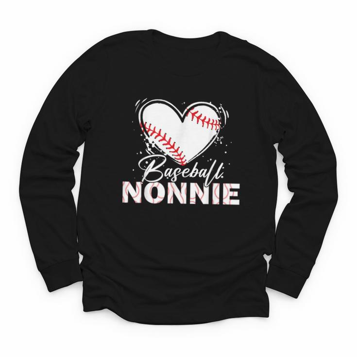 Baseball Nonnie Baseball Heart Youth Long Sleeve Tee