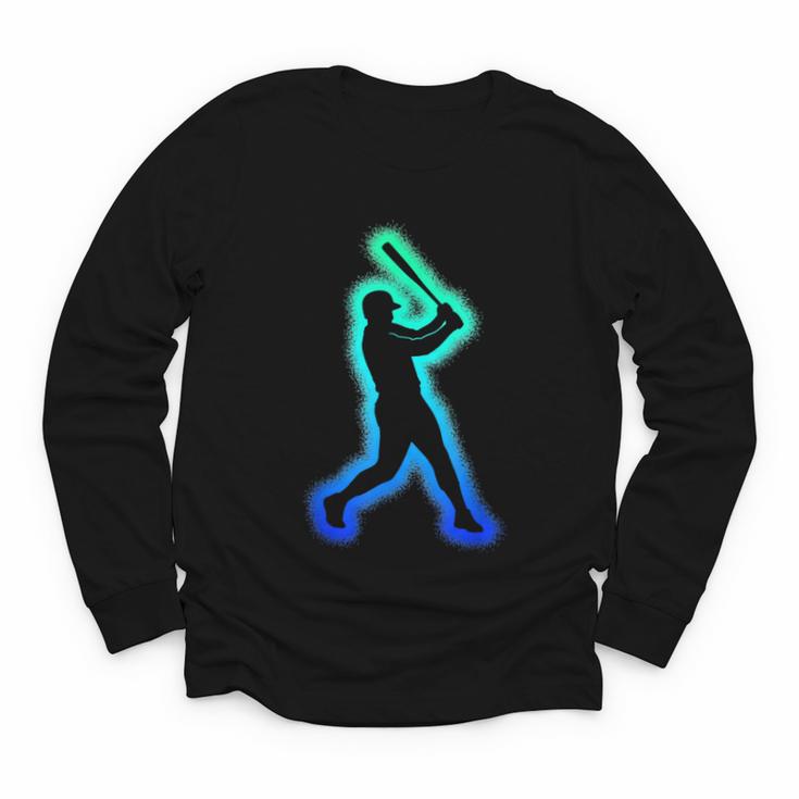 Baseball Player Graphic Youth Long Sleeve Tee