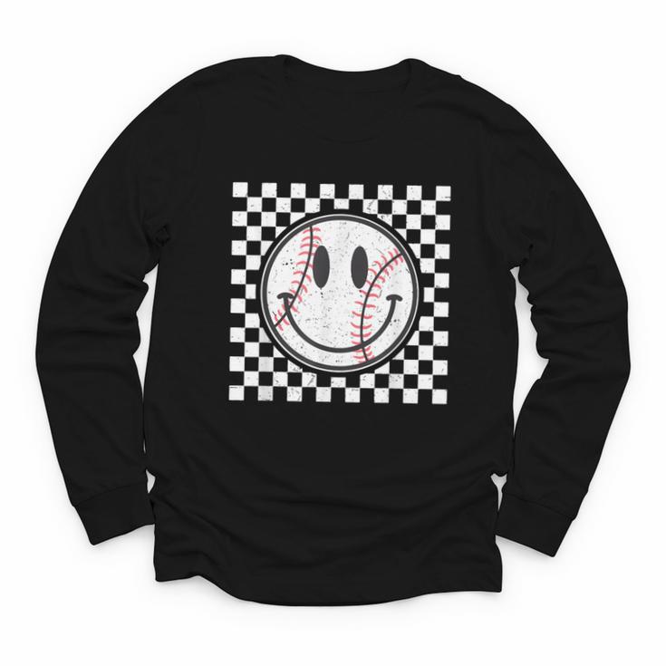 Baseball Season Happy Game Day Trendy Sports Vintage Youth Long Sleeve Tee