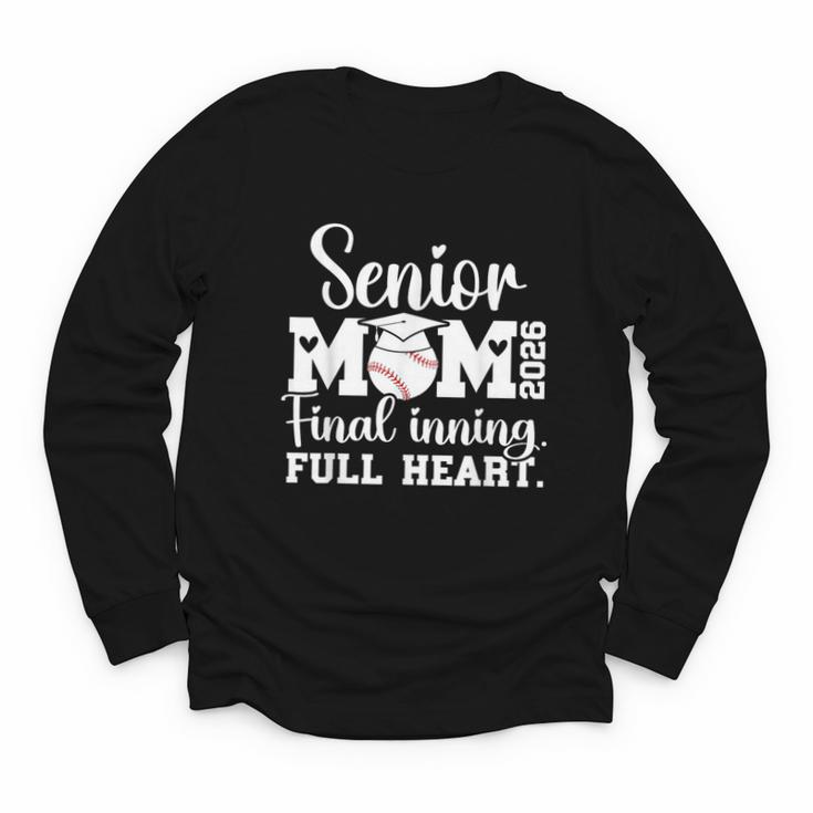 Baseball Senior Mom 2026 Final Inning Baseball Senior Mama Youth Long Sleeve Tee