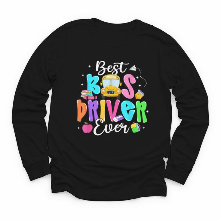 Best Bus Driver Ever Back To School Youth Long Sleeve Tee