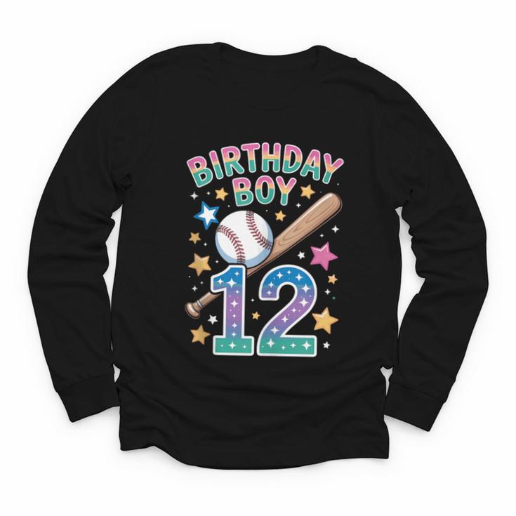 Birthday Boy 12th Birthday Baseball Youth Long Sleeve Tee