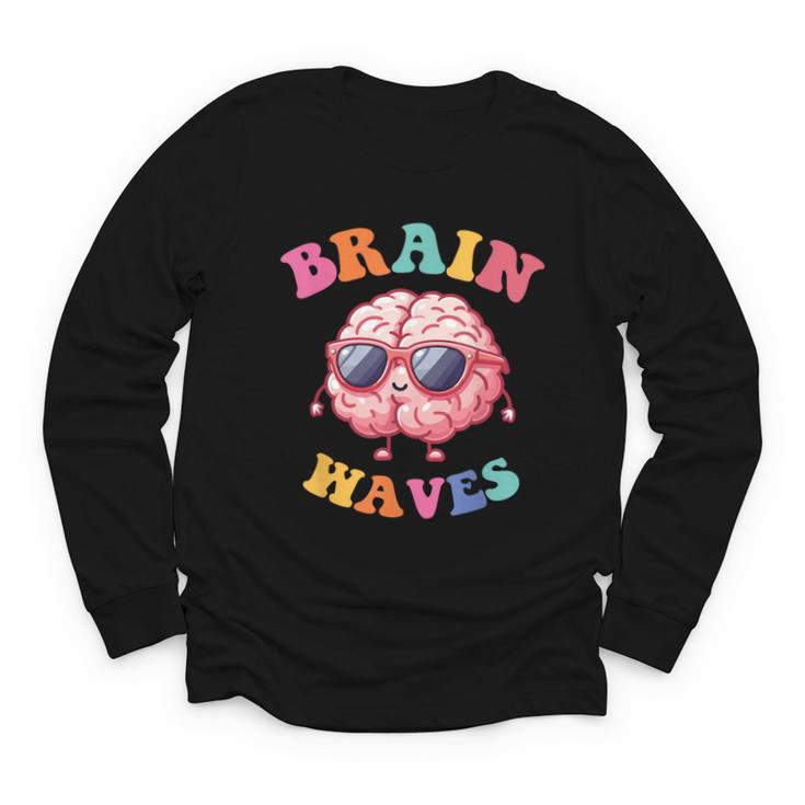 Brain Waves Last Day Of School Back To School Youth Long Sleeve Tee