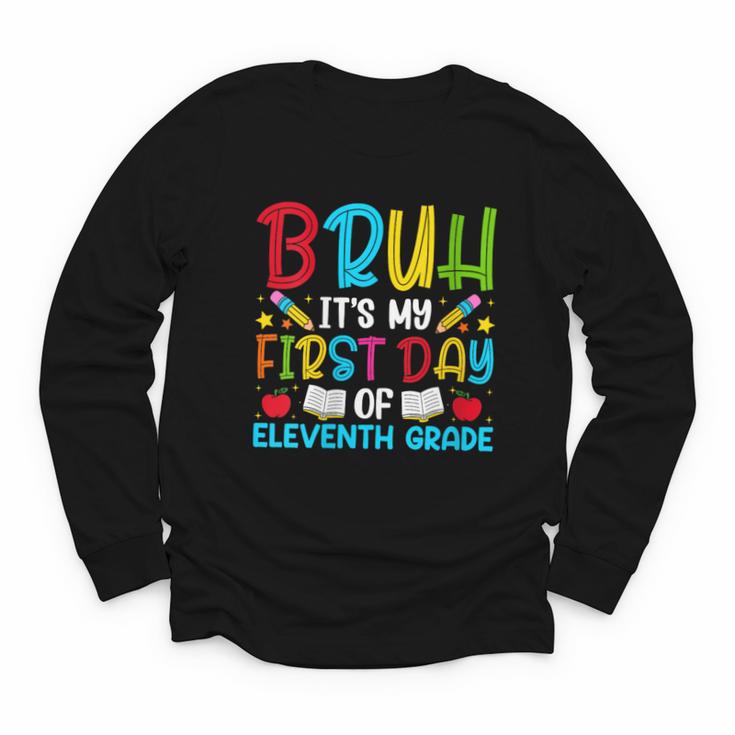 Bruh It's My First Day Of Junior Back To School Youth Long Sleeve Tee