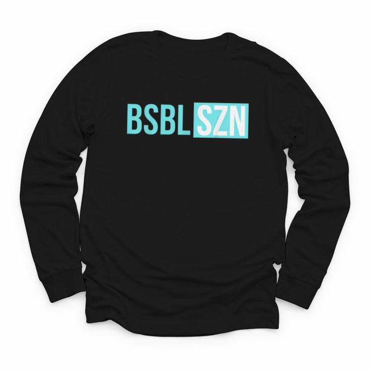 BSBL SZN Baseball Season Game Day Boys Girls Youth Youth Long Sleeve Tee