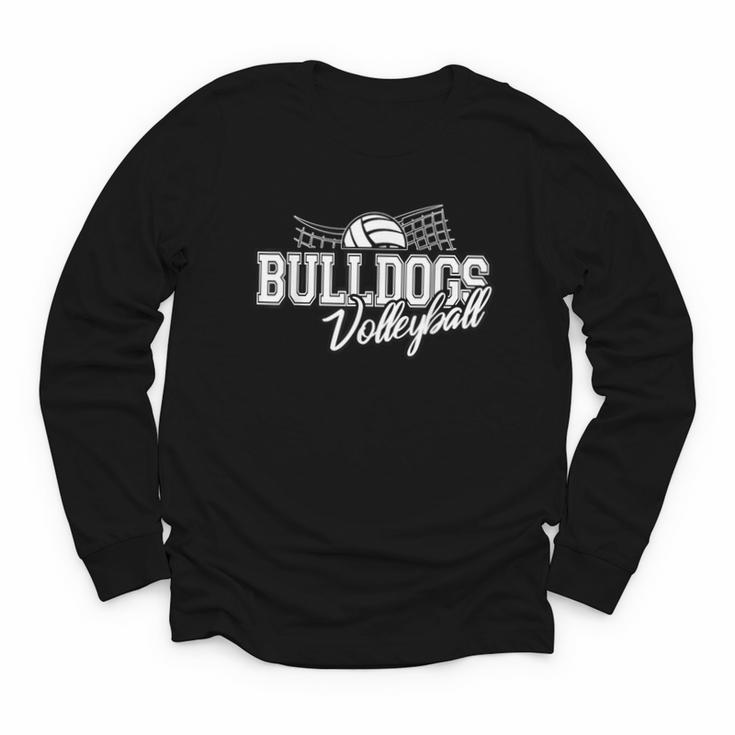 Bulldogs Volleyball Back To School Spirit Youth Long Sleeve Tee