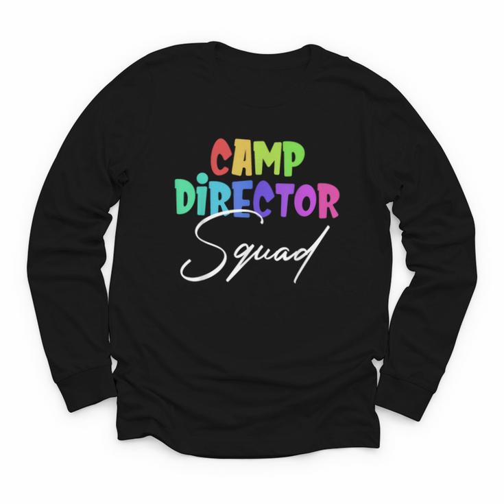 Camp Director Squad Counselor Camper Camping Back To School Youth Long Sleeve Tee