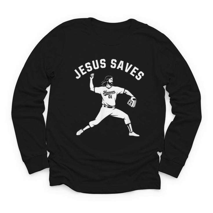 Christian Jesus Saves Baseball Pitcher Heaven 01 Sports Youth Long Sleeve Tee Christian Jesus Saves Baseball Pitcher Heaven 01 Sports Youth Long Sleeve Tee