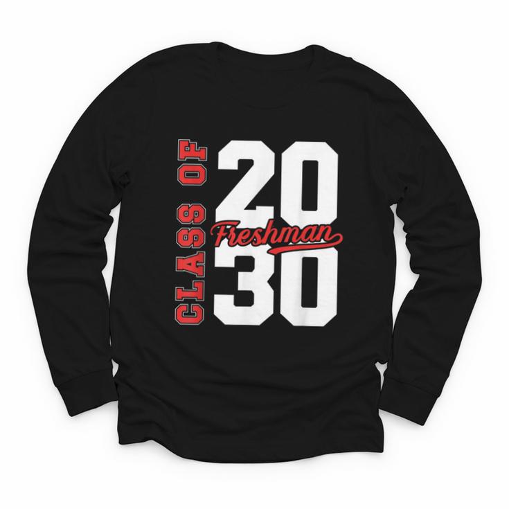 Class Of 2030 Freshman 2030 Back To School Youth Long Sleeve Tee