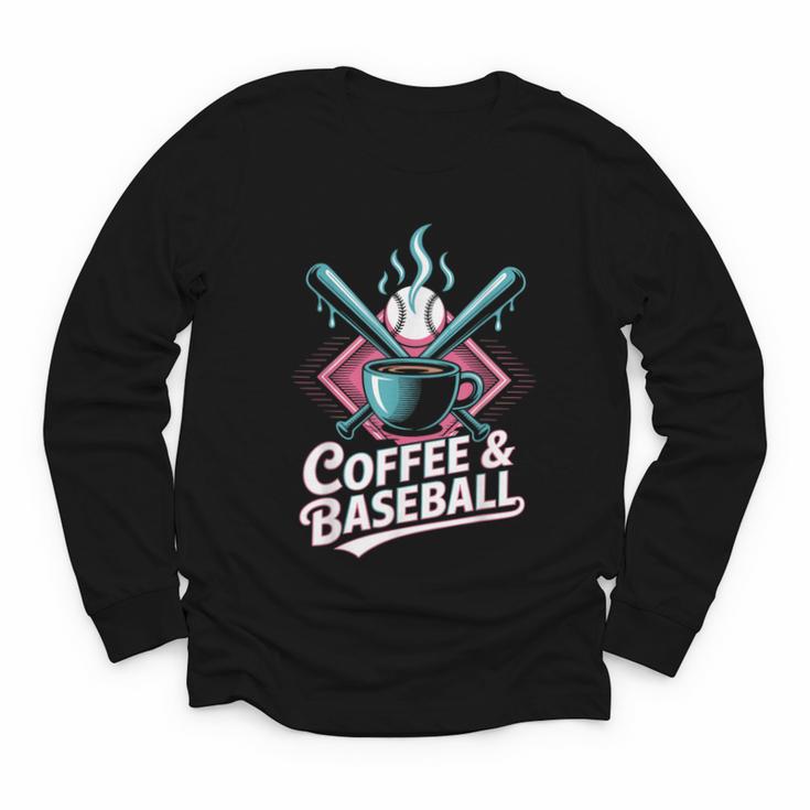 Coffee And Baseball Baseball Player Youth Long Sleeve Tee