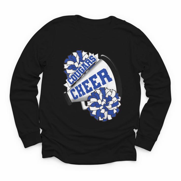 Cougars Cheer Back To School Cheerleading Spirit B Youth Long Sleeve Tee