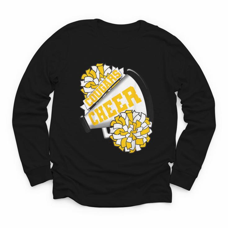 Cougars Cheer Back To School Cheerleading Spirit GY Youth Long Sleeve Tee Cougars Cheer Back To School Cheerleading Spirit GY Youth Long Sleeve Tee