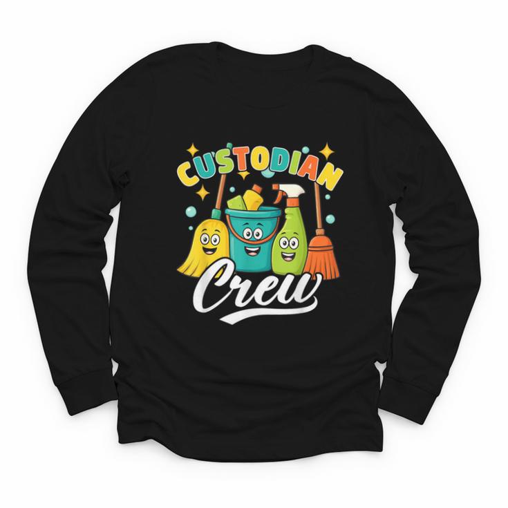 Custodial Crew Back To School Custodial Staff Youth Long Sleeve Tee
