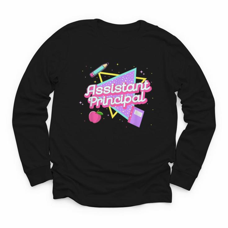 Cute Assistant Principal Shirt 80's 90's Back To School Youth Long Sleeve Tee
