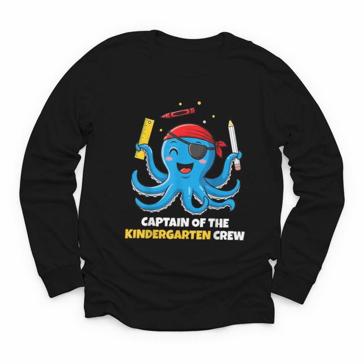 Cute Octopus Pirate Kindergarten Boys Kids Back To School Youth Long Sleeve Tee