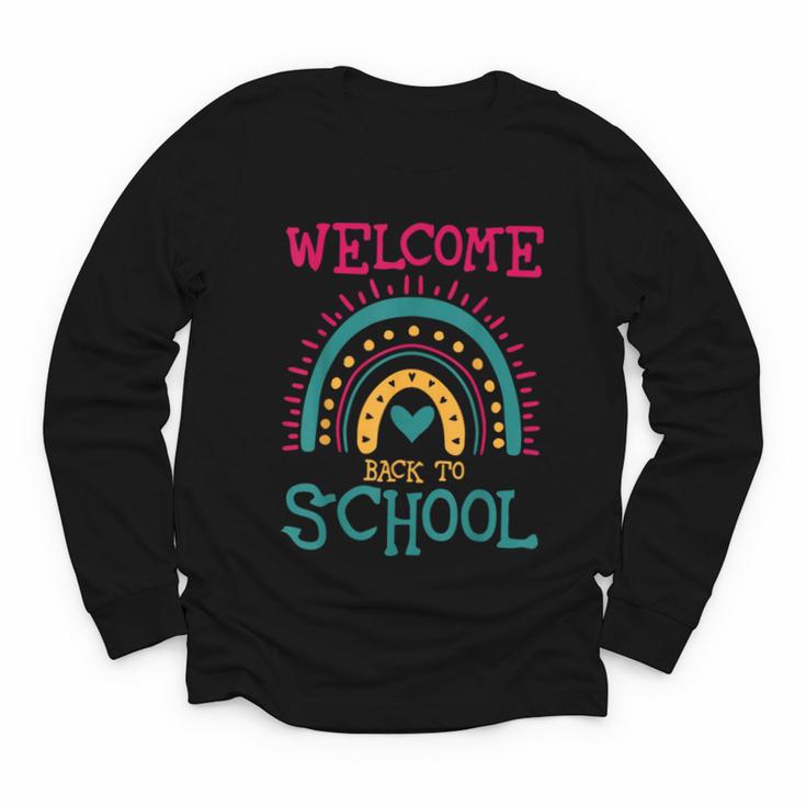 Cute Welcome Back To School First Day Of School First Day Youth Long Sleeve Tee