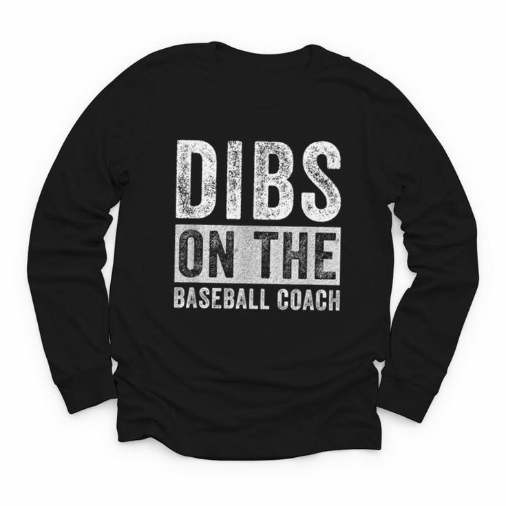 Dibs On The Baseball Coach Wife Girlfriend Youth Long Sleeve Tee