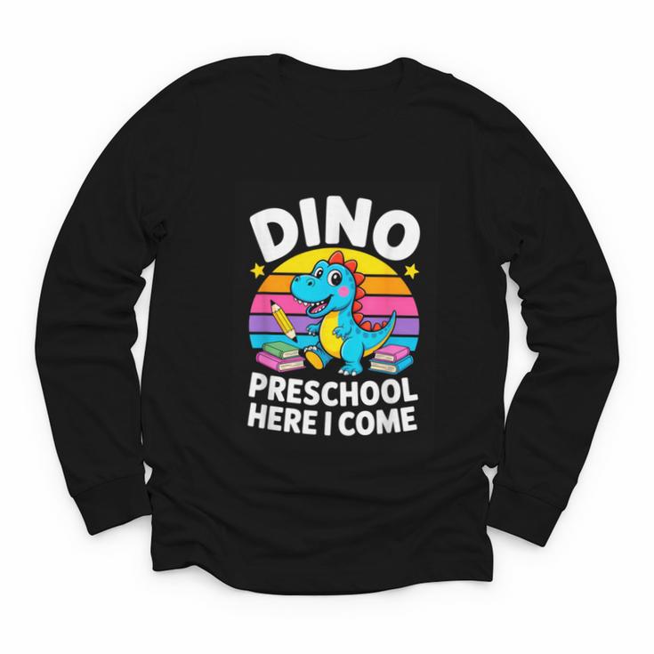 Dino Preschool Here I Come Cute Back To School Youth Long Sleeve Tee