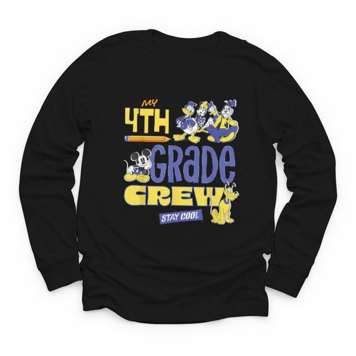 Disney My 4th Grade Crew Stay Cool Back To School Friends Youth Long Sleeve Tee
