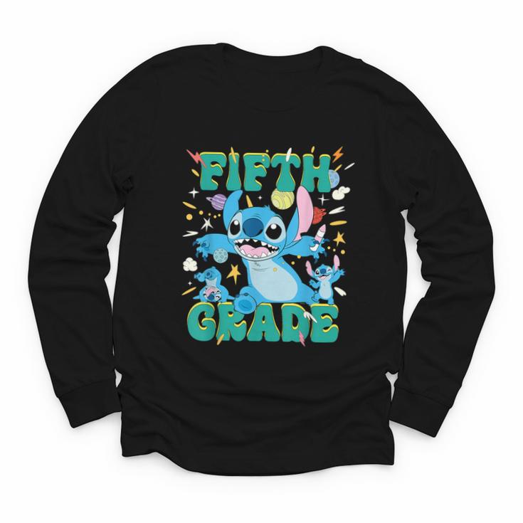 Disney Stitch Fifth Grade Back To School 1st Day Of School Youth Long Sleeve Tee
