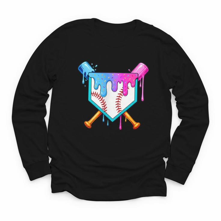 Dripping Baseball Pocket Respect The Drip Boys Baseball Youth Long Sleeve Tee
