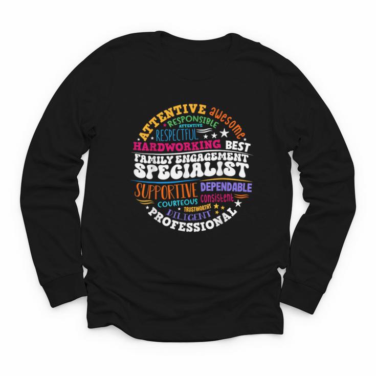 Family Engagement Specialist Appreciation Back To School Youth Long Sleeve Tee