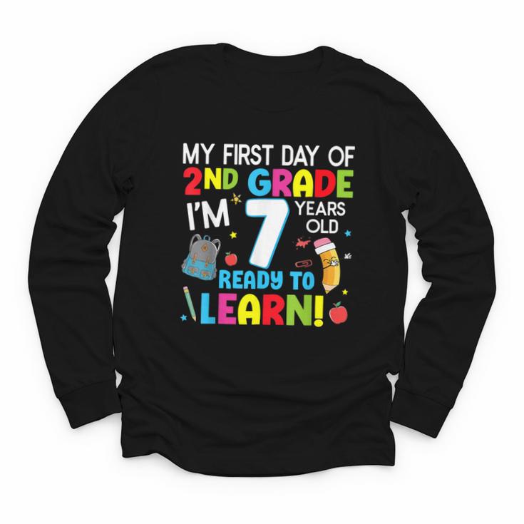 My First Day Of 2nd Grade Back To School 2nd Grade Girls Boy Youth Long Sleeve Tee