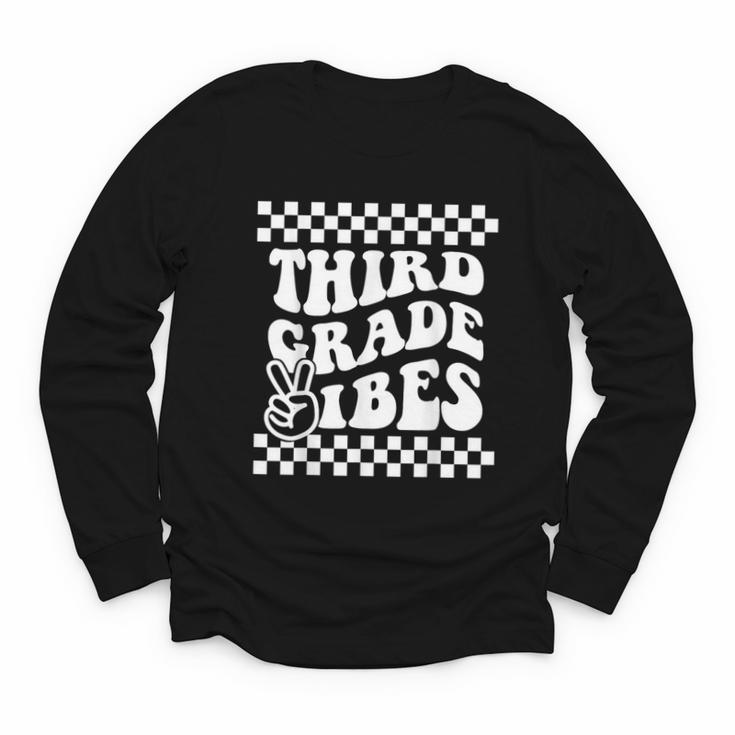 First Day Of Third Grade Vibes Girls Back To School Boys Youth Long Sleeve Tee