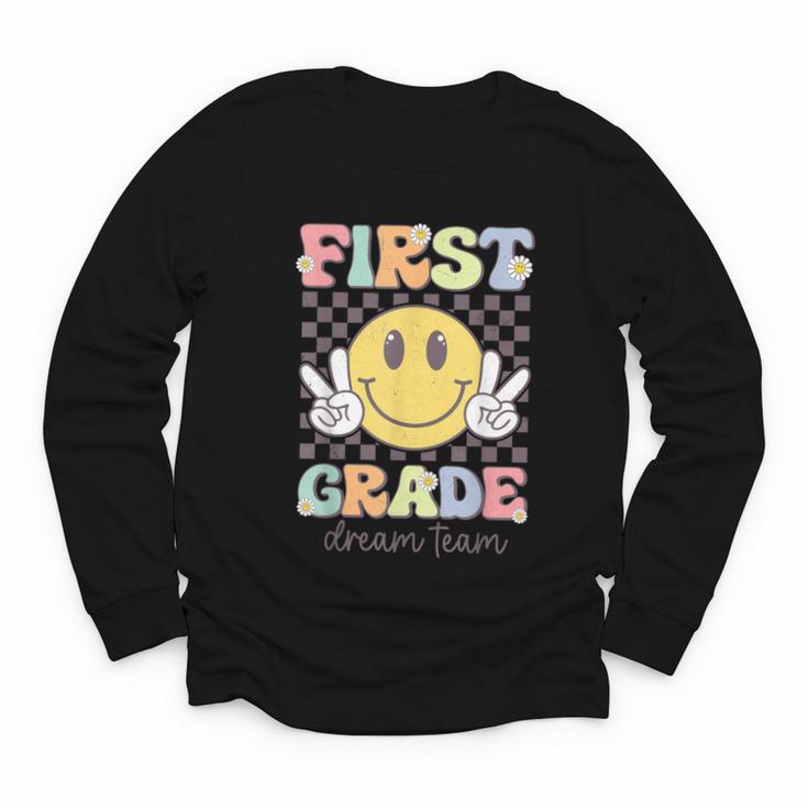 First Grade Dream Team Smile Face Back To School 1st Grade Youth Long Sleeve Tee First Grade Dream Team Smile Face Back To School 1st Grade Youth Long Sleeve Tee