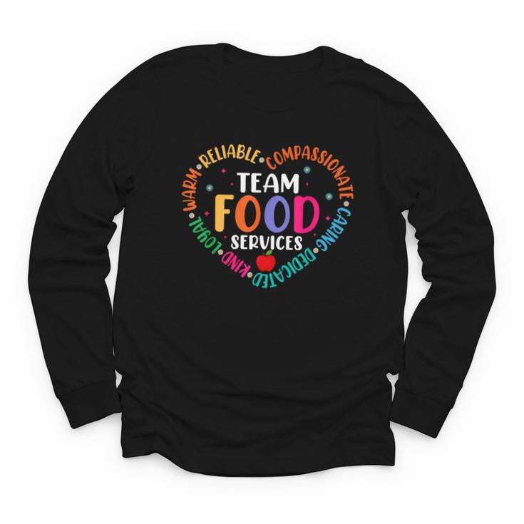 Food Services Cafeteria Crew Lunch Lady Team Back To School Youth Long Sleeve Tee