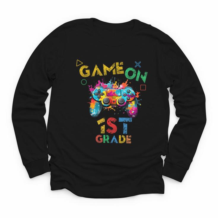 Game On 1st Grade Boys Kids Back To School Youth Long Sleeve Tee