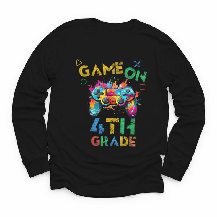 Game On 4th Grade Boys Kids Back To School Youth Long Sleeve Tee