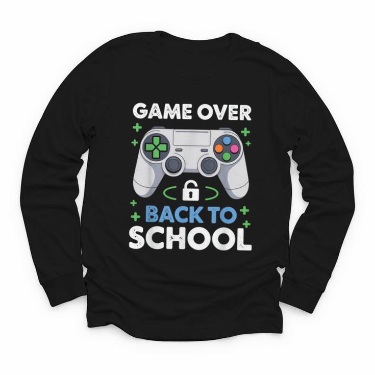 Game Over Back To School Kids First Day School Youth Long Sleeve Tee