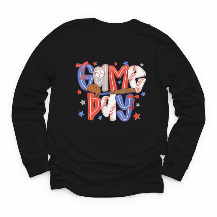 Game Day Baseball Lover Field Day Men Women Kid Youth Long Sleeve Tee